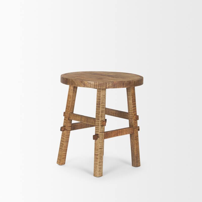 HomeRoots 23" Brown Distressed Solid Wood End Table - 20' X '22.5' X '20
