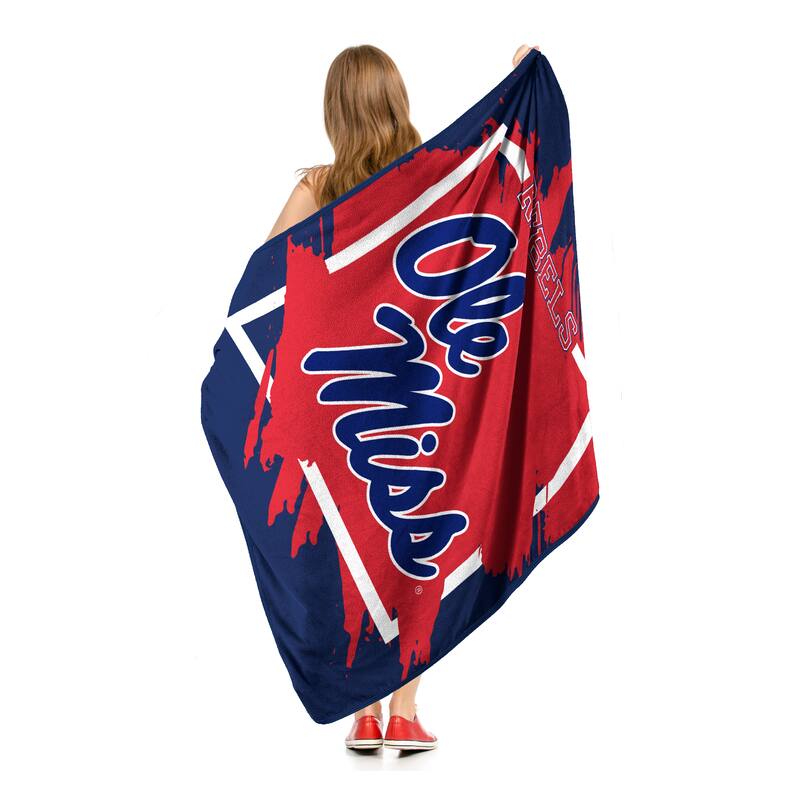 NCAA Mississippi Ole Miss Rebels Dimensional Micro Raschel Throw Blanket