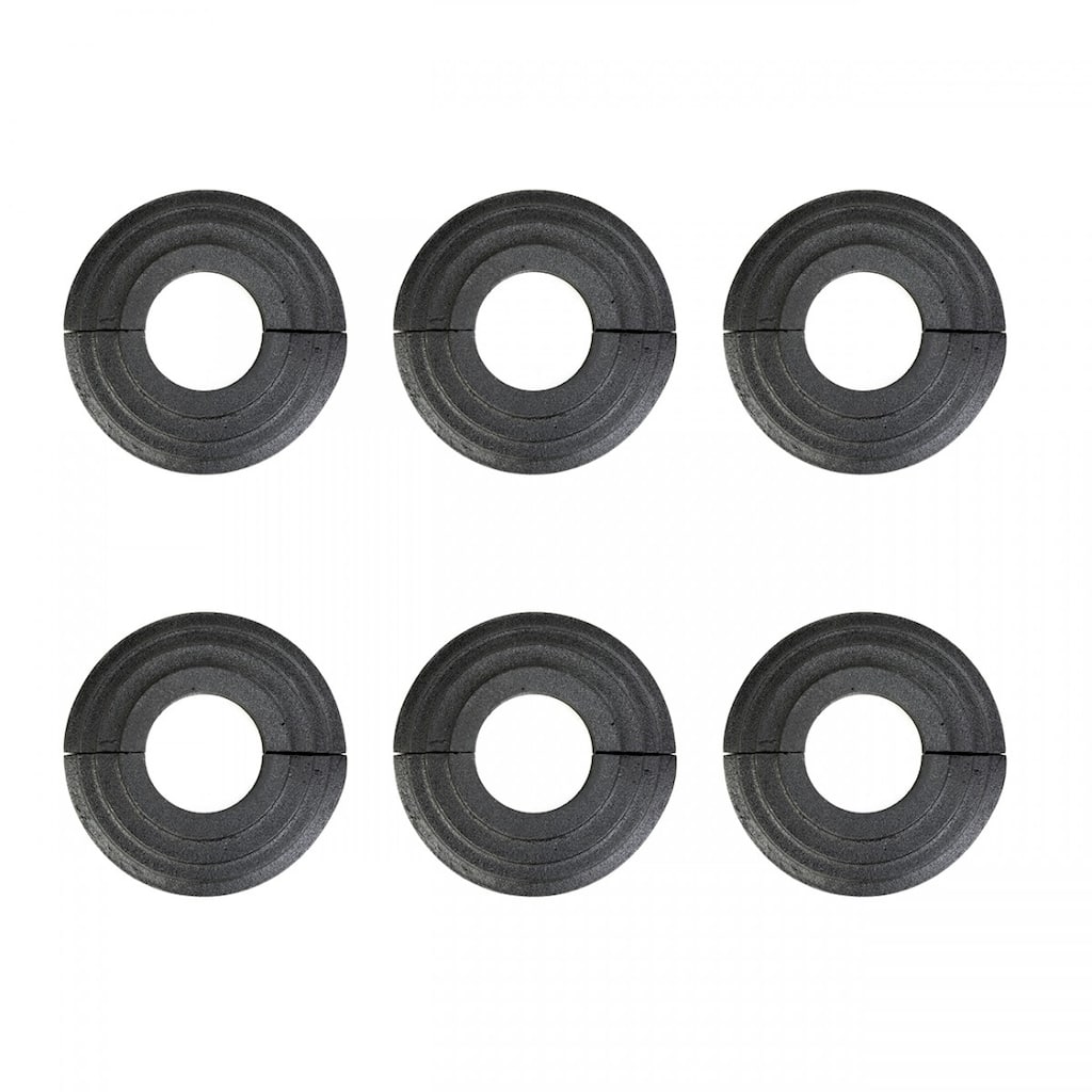 Black Aluminum Radiator Flanges Escutcheon Ring Plate Easy Snap On 1.25" ID 3" OD IPS Rust Resistant Pack of 6 Renovators Supply