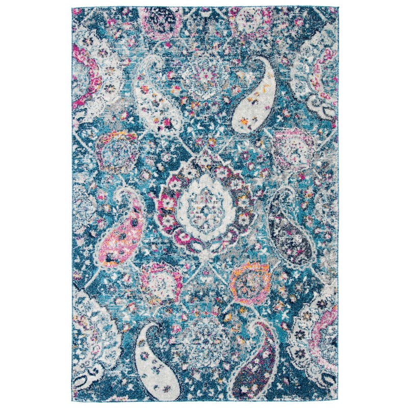 SAFAVIEH Madison Belle Boho Glam Paisley Pattern Area Rug