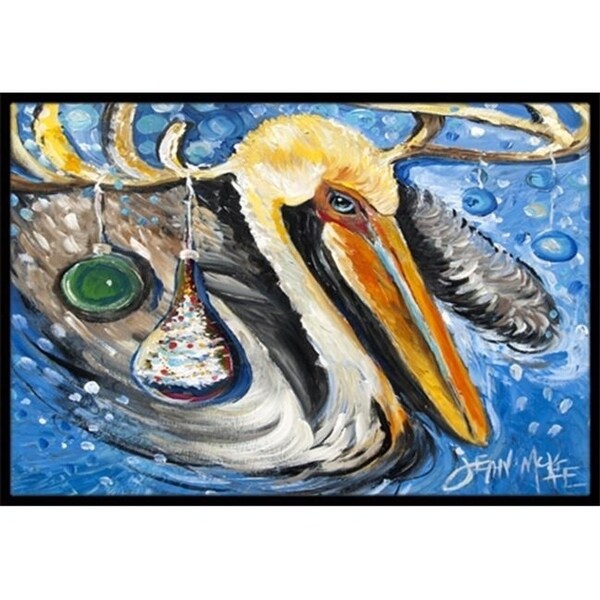 Carolines Treasures JMK1020MAT Pelican Dressed As A Reindeer Indoor & Outdoor Mat 18 x 27 in.
