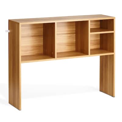 Particle Board Desktop Bookshelf, Storage Rack Wood Display Shelf and Safe - 37.0" L x 9.4" W x 28.7" H
