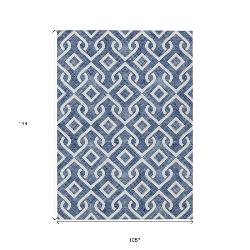 HomeRoots Geometric Transitional Rectangle Outdoor Rug