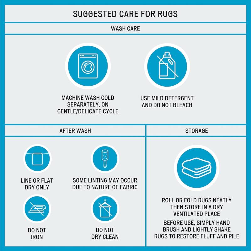 Cotton Chenille Chain Stitch Rug For Bath Room