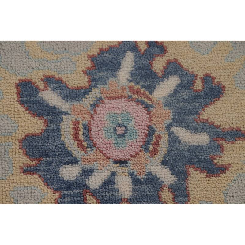All-Over Oushak Indian Area Rug Handmade Wool Carpet - 7'11"x 9'11"