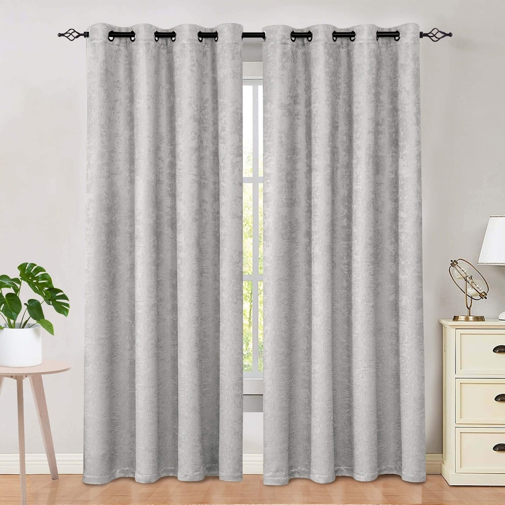 Subrtex Blackout Curtain Solid Thermal Window Drapes Panel Pair