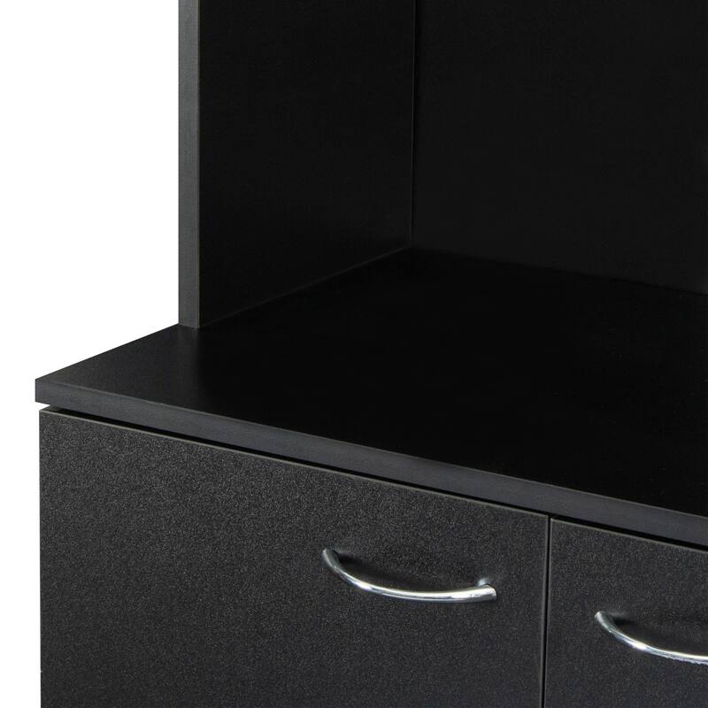 Classic 6 Door Design with Wooden Wardrobe with Drawers and Open Storage Space. for Bedroom Storage Cabinet Wardrobe