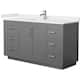 Option Dark Gray / White Quartz Top / Brushed Nickel