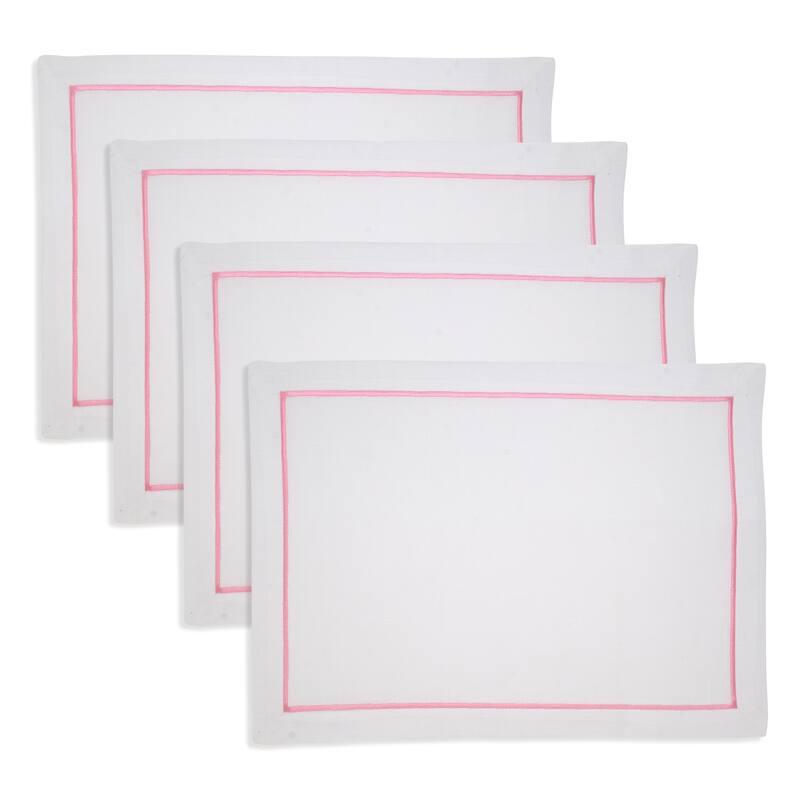Embroidered Line Design Placemat (Set of 4) - 14"x20"