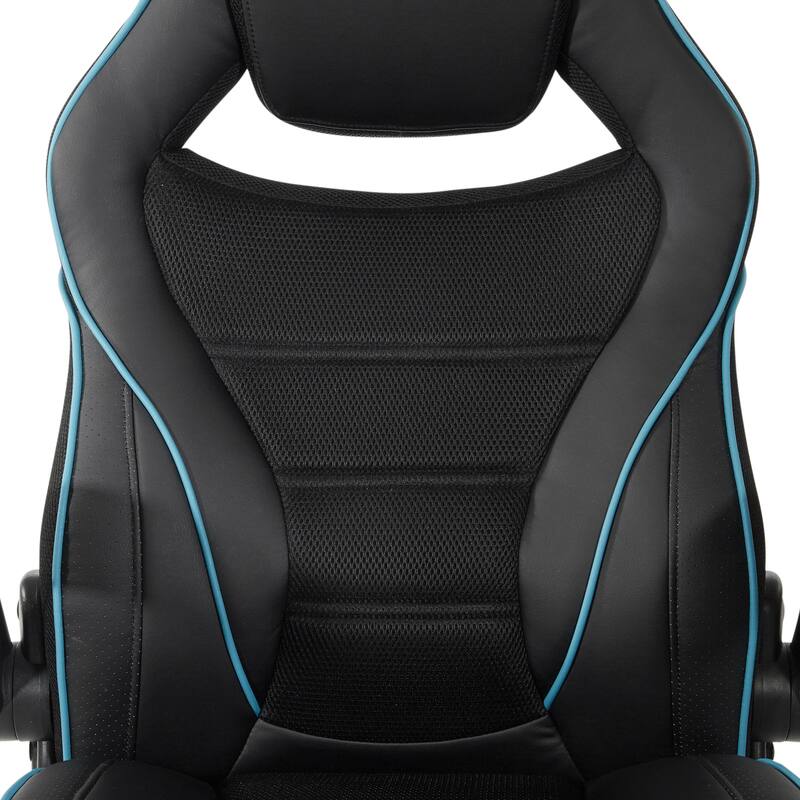 Xeno Gaming Chair in Faux Leather with Color Accents
