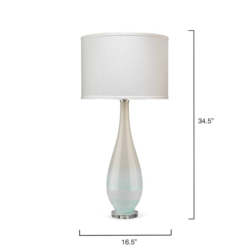 Jamie Young Dewdrop Glass Table Lamp with Linen Shade
