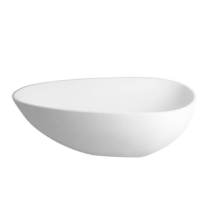 Solid Surface Freestanding Bathtub in Matte White