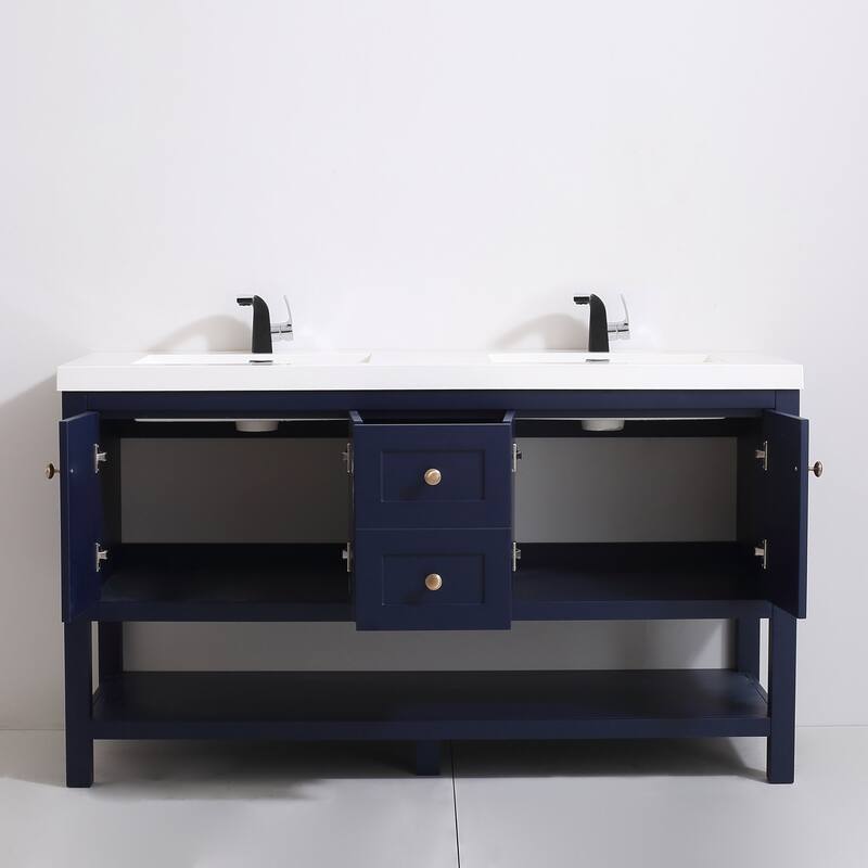 Winslow 60" Double Bathroom Vanity Set