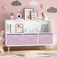 preview thumbnail 1 of 16, Children's Book Display,Toy Storage Cabinet Organizer Pink