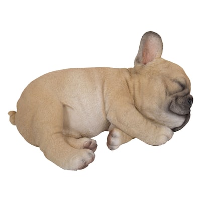 7" Sleeping French Bulldog Puppy Outdoor Garden Statue