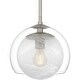 preview thumbnail 5 of 6, Eslinger 1-Light Brushed Nickel Mini Pendant