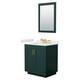 Option Green, Gold Trim, White Quartz Top