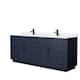 Option Dark Blue, Black Trim,Carrara Cultured Marble Top