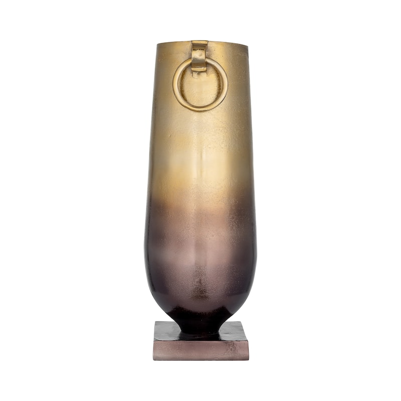 Sagebrook Home Glam Modern Metal Bronze Ombre 23" Metallic Vase