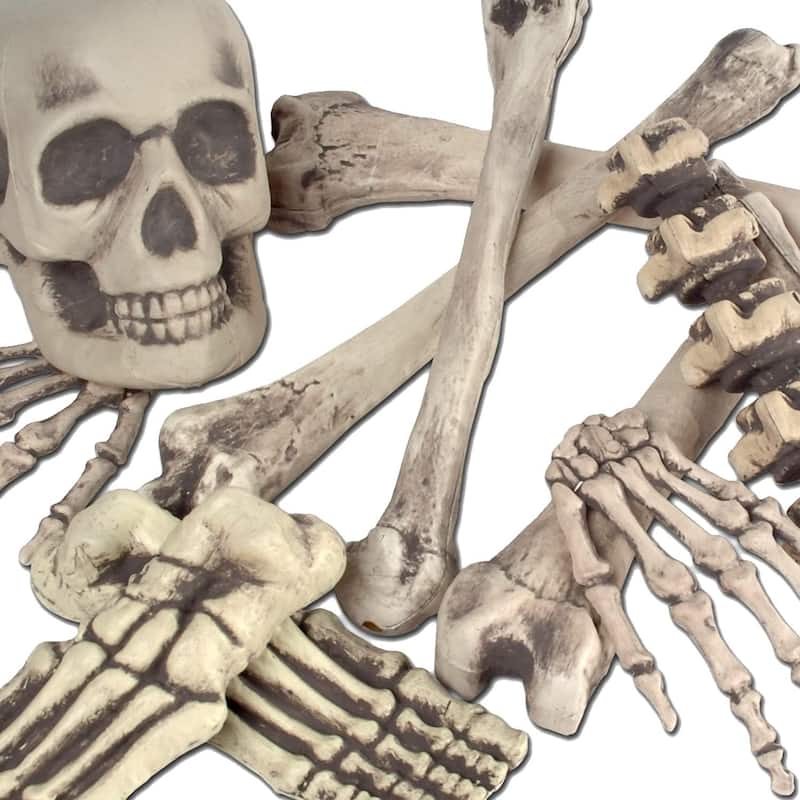 Spooky Skeleton Bag O' Bones Halloween Decorations - Pack of 6