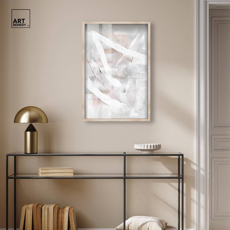 Thick White Texture I Shadowbox by Art Remedy