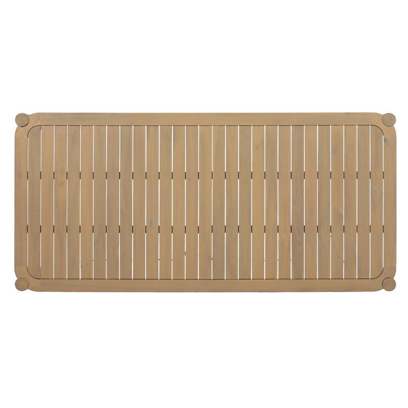 Christopher Knight Home - Cascade 74.02" Outdoor Acacia Wood Rectangular Dining Table, for 4-6 Person Seating