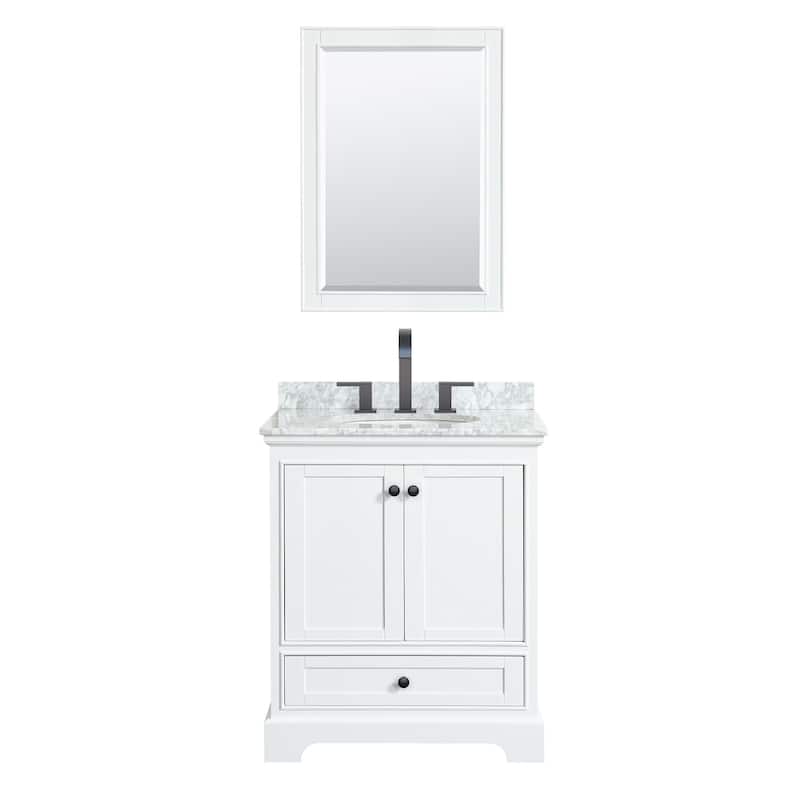 Wyndham Collection Deborah 30" Free Standing Single Vanity Set with