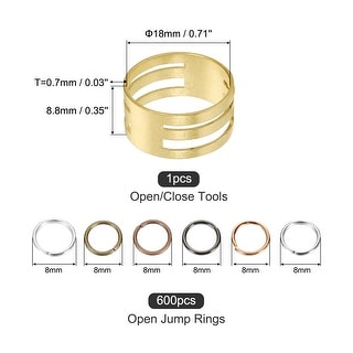 3000pcs 4mm Open Jump Rings O Ring Connectors for DIY Jewelry Making, 6 Colors - Multicolor