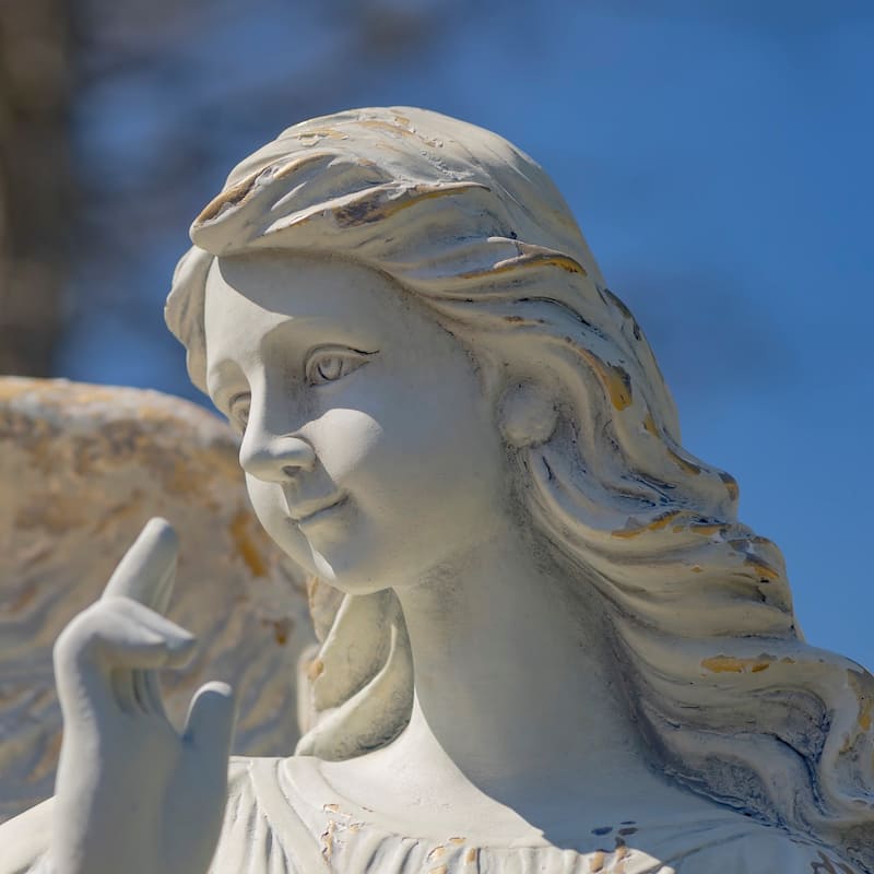 46 Inch Tall Magnesium Angel Statue with Billowing Dress