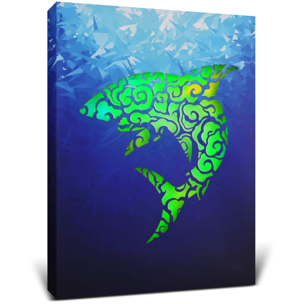 CoTa Global Shark Light Up LED Wall Art - Changing Color LED Light Up - 15.75Lx11.9Wx1H inches
