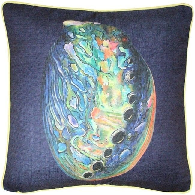Shoal Cape Abalone Solitaire Throw Pillow