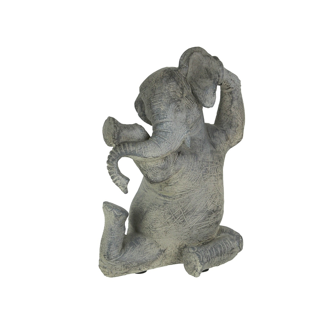 Danya B. Circle Iron Sculpture with Figurine in Yoga Pose