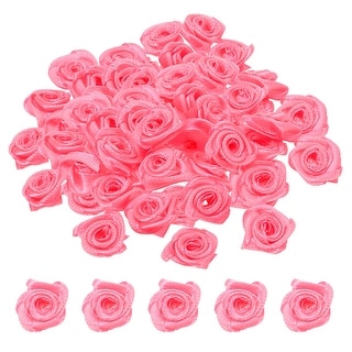 70Pcs Mini Satin Ribbon Roses Fabric Flowers Embellishments Rosettes ...