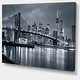 preview thumbnail 3 of 10, Panorama New York City at Night - Cityscape Canvas print - Blue