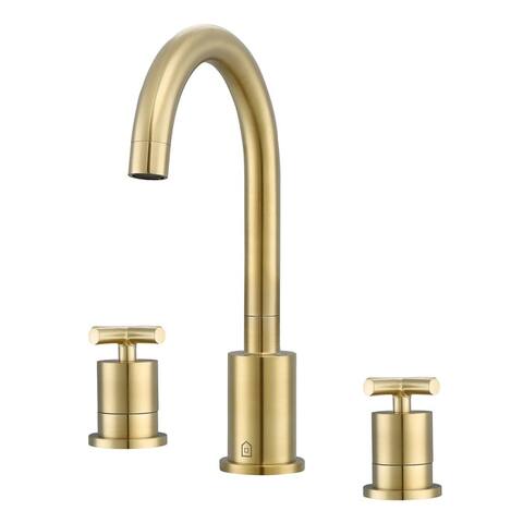 Ancona Widespread 3-Hole Bathroom Faucet in Brushed Champagne Gold