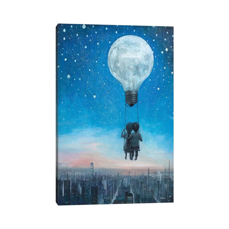 iCanvas "Our Love Will Light The Night" by Adrian Borda Canvas Print