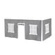 preview thumbnail 8 of 11, Max and Lily Cotton Underbed Curtain Square Grey/White