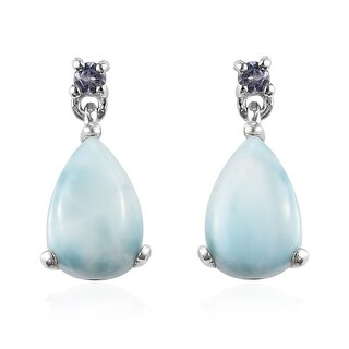 Apatite Earrings Drop Dangle Caribbean Blue
