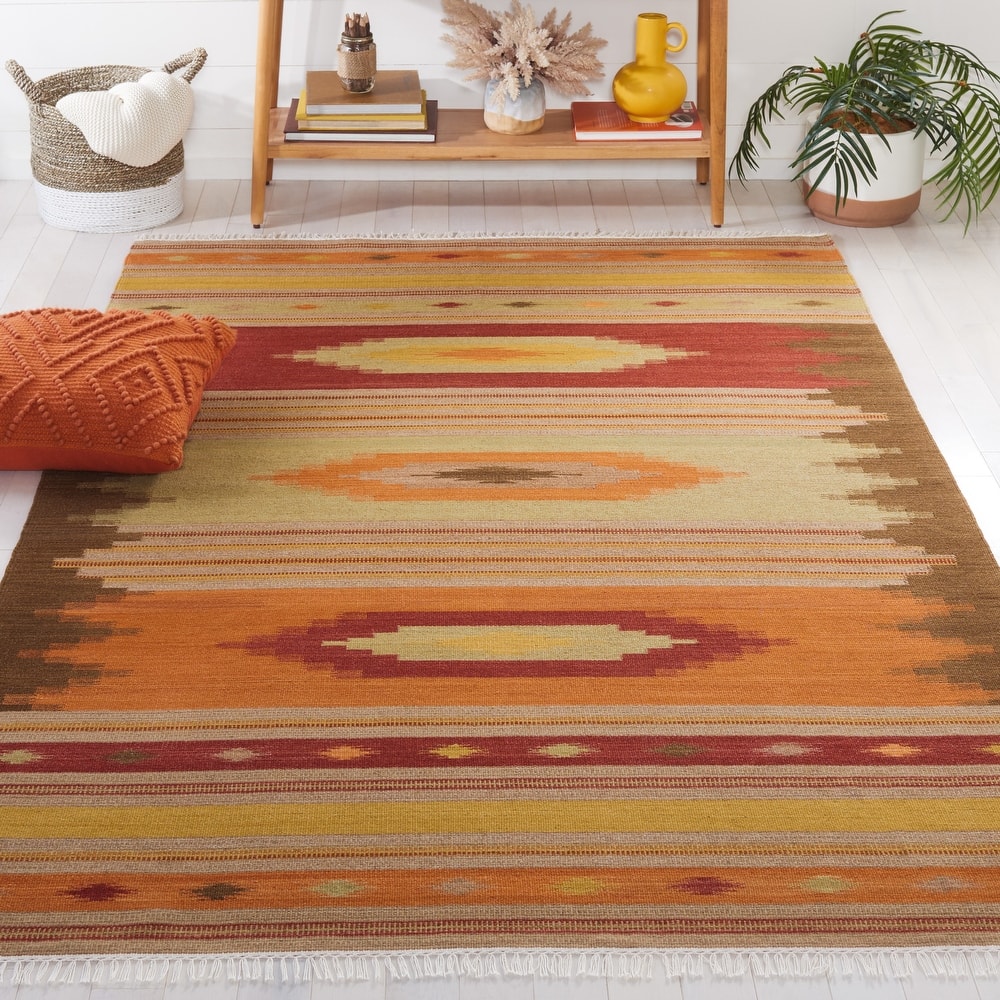 SAFAVIEH Handmade Kilim Nallely Imkea Casual Tribal Wool Rug