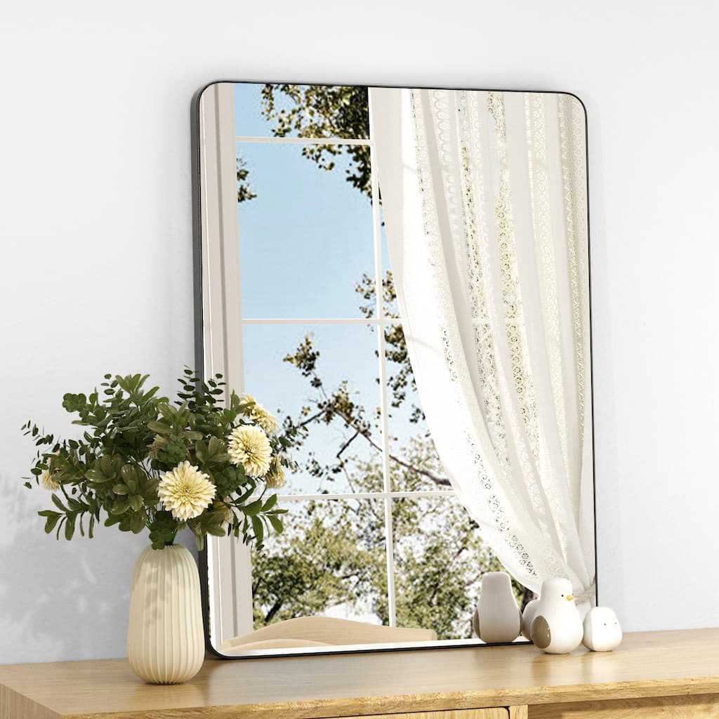 Modern Metal Frame Bathroom Vanity Wall Mirror