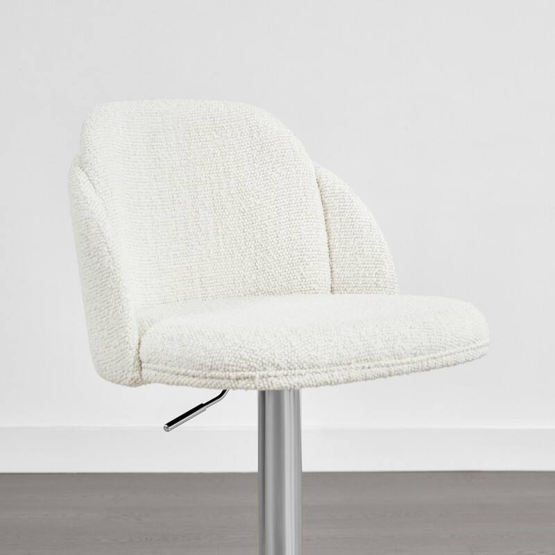 Spruce & Spring Joseph Modern Adjustable Swivel Counter Bar Stools with Back and Arched Footrest