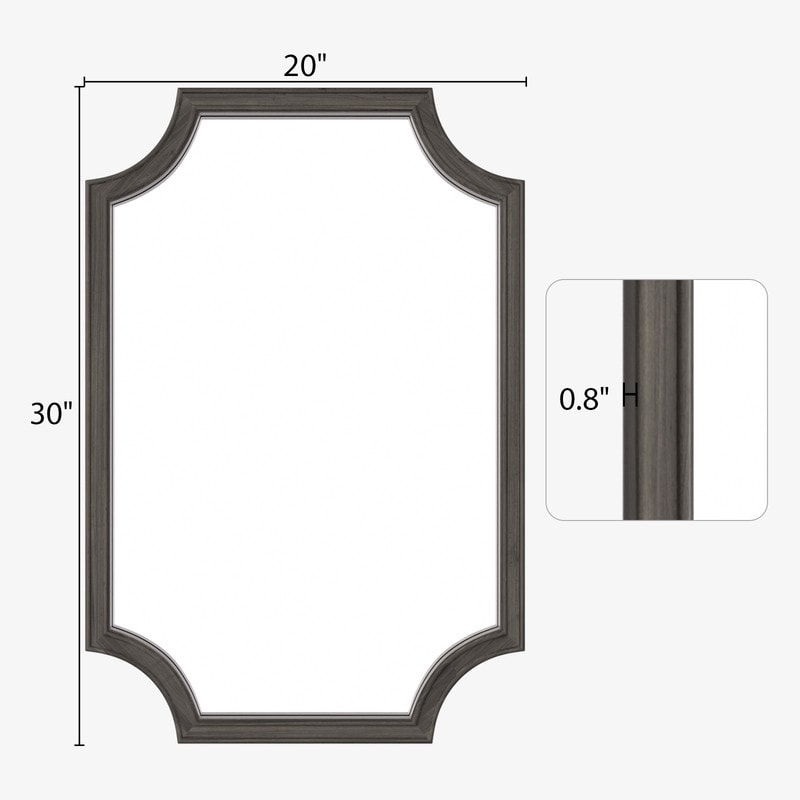 Full Scalloped Corners Arch Square Mirror - Overstock - 42974570