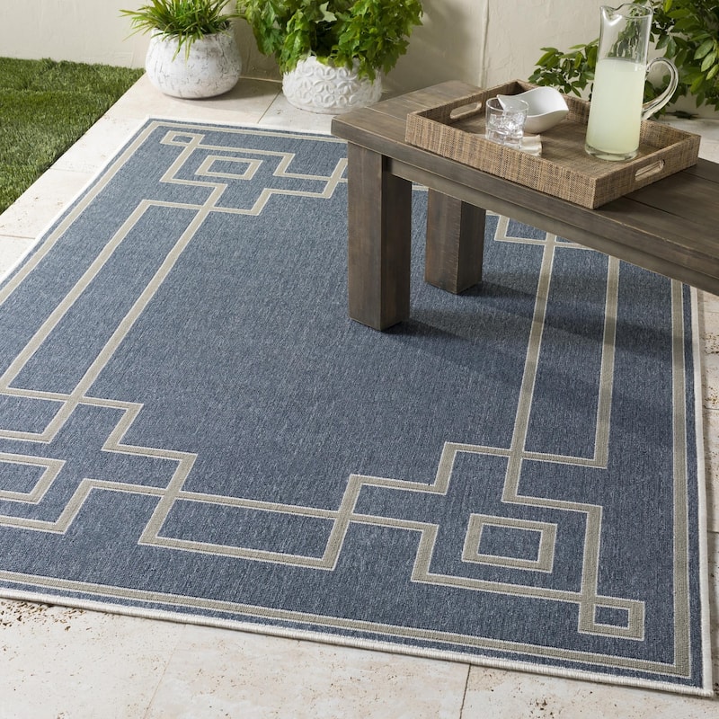 Livabliss Alfresco Country Geometric Indoor / OutdoorArea Rug