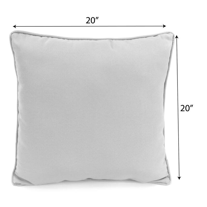 20" x 20" Outdoor Throw Pillow with Welt - Set of 2 - 20'' L x 20'' W x 5'' H