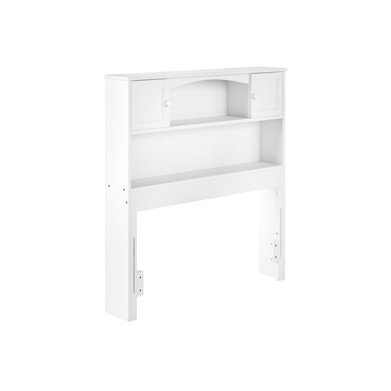 Twin Headboard With Storage & USB Charger - Handmade Home Decor, White