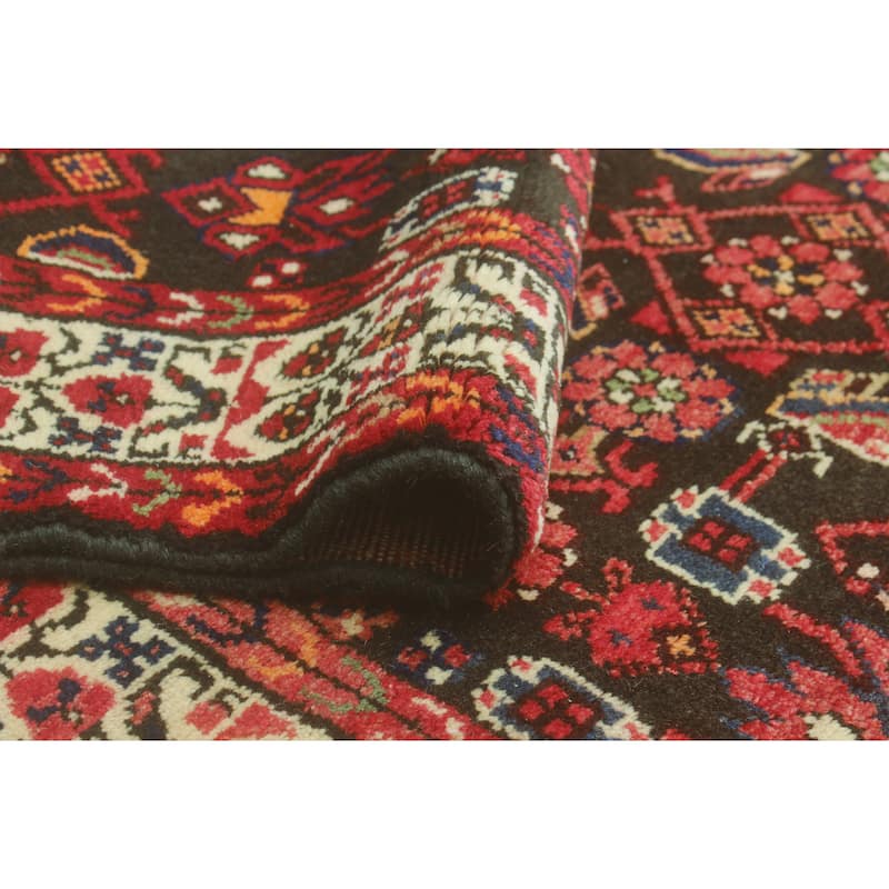 Fine Vintage Distressed Junius Charcoal/Ivory Runner - 3'5" x 10'1"