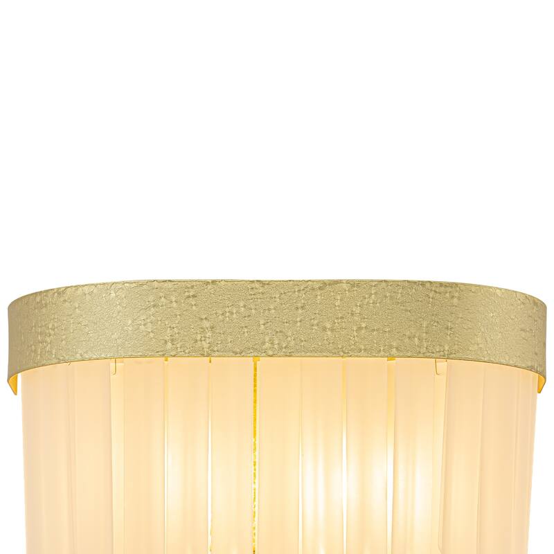 2-Light Wall Sconce with Frosted Triangular Glass Shade Modern Design