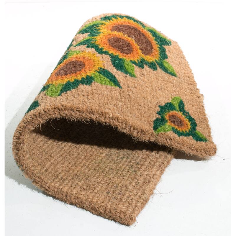 Happy Sunflower Door Mat