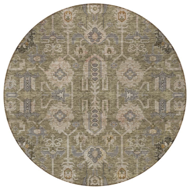 HomeRoots Oriental Traditional Rectangle Outdoor Rug
