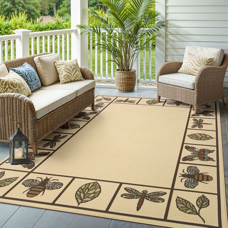 Vista Home Malta Botanical Indoor-Outdoor Area Rug - 7' 10" x 10' 10" - Rectangle